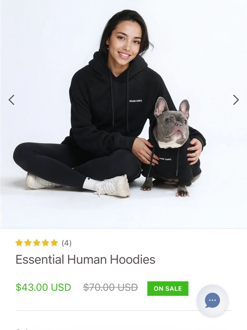 BRAND NEW SPARKPAWS dog and human matching set (THREE included)